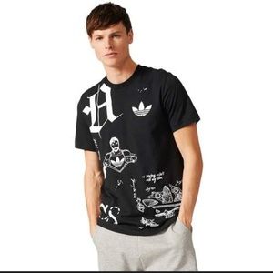 Adidas Men's Originals Off Placement Sketchbook Graphic Tee